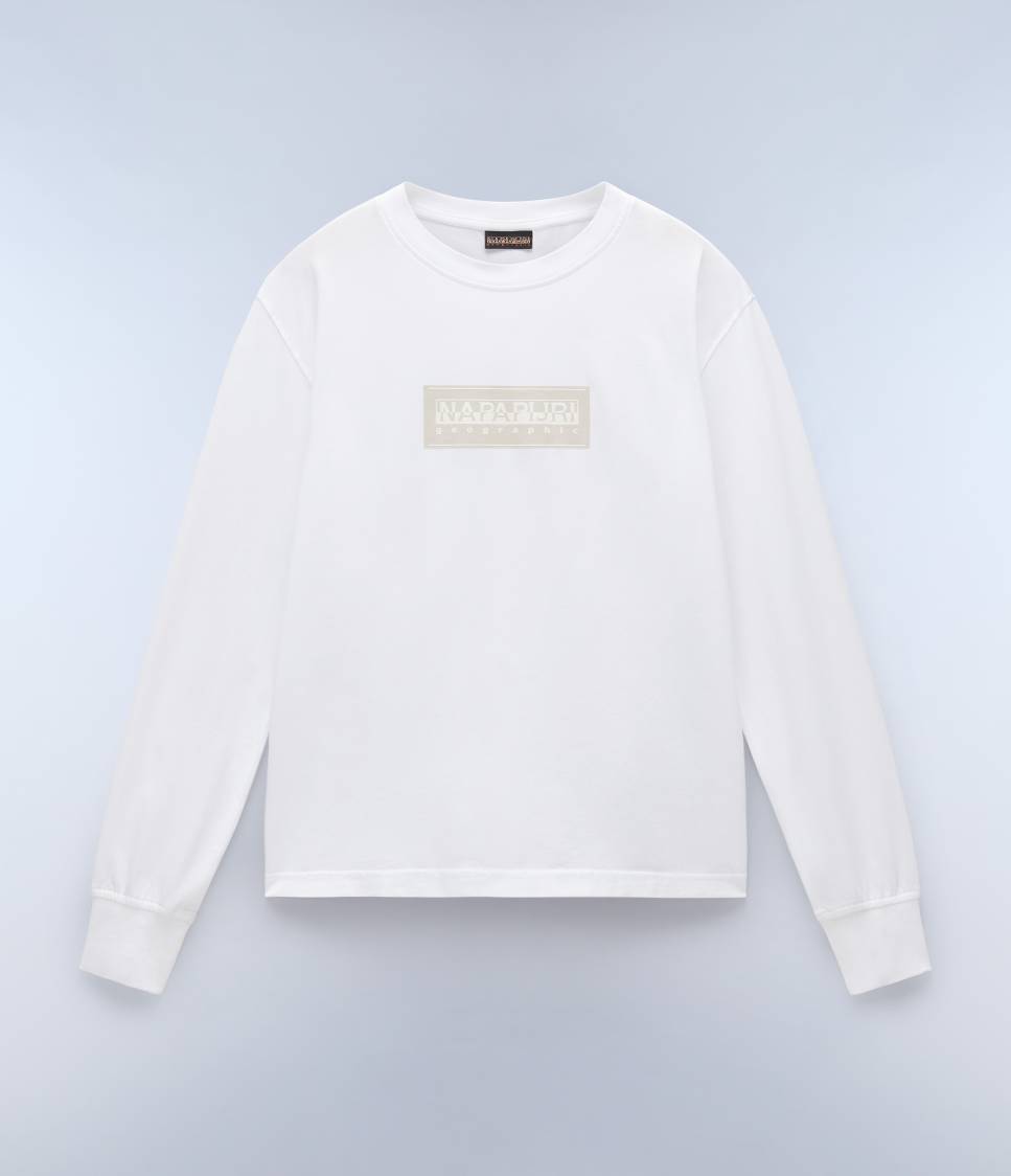 S-BOX LOGO LS W BRIGHT WHITE 002 