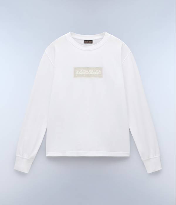 S-BOX LOGO LS W BRIGHT WHITE 002 