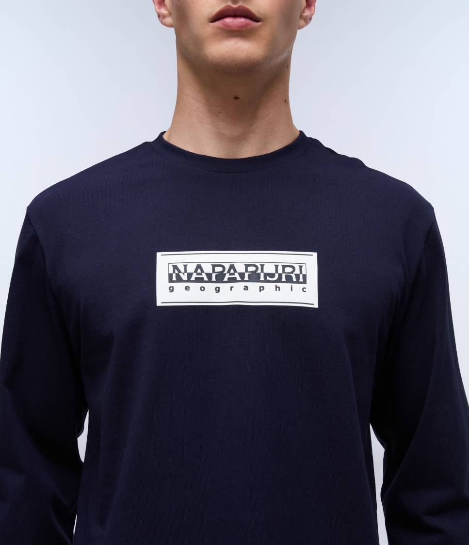 S-BOX LOGO LS BLU MARINE 